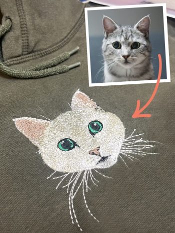 Bluza z haftem kota z twojego zdjęcia