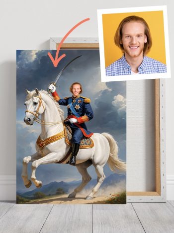 Portret Napoleon na koniu - Personalizowany portret