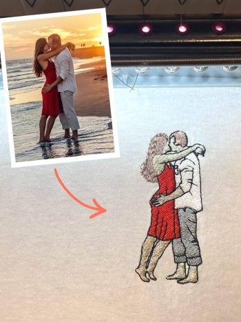 Koszulka z haftem ze zdjęcia