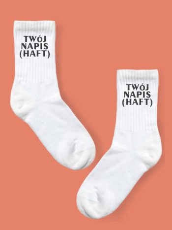 Skarpetki z własnym haftem (napisy)