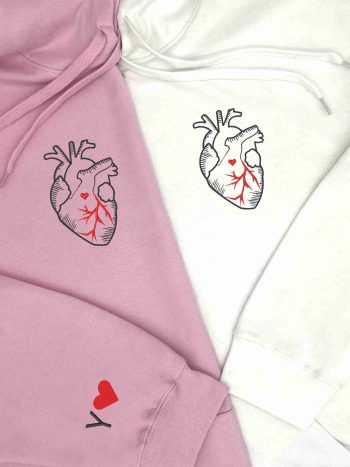 Bluza dla par z haftem – jedno serce